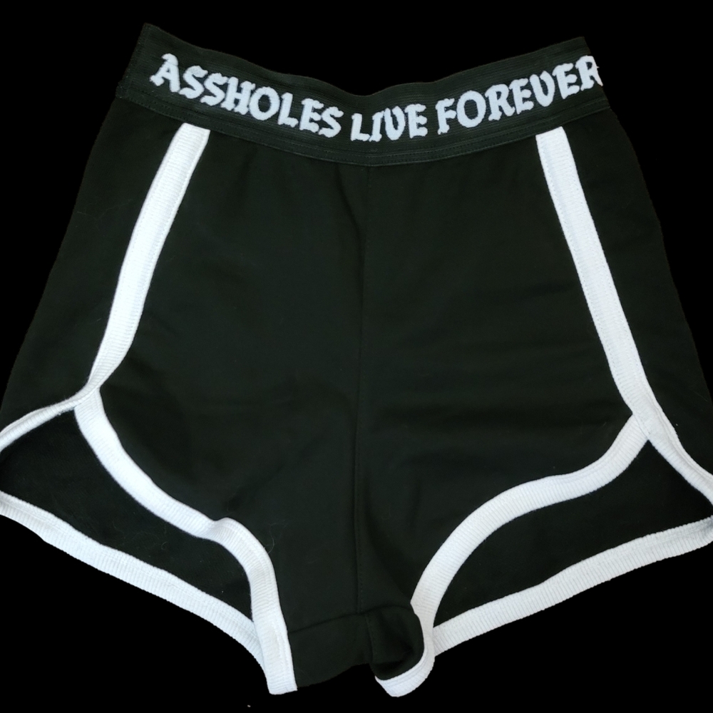 ASSHOLES LIVE FOREVER Booty Shorts